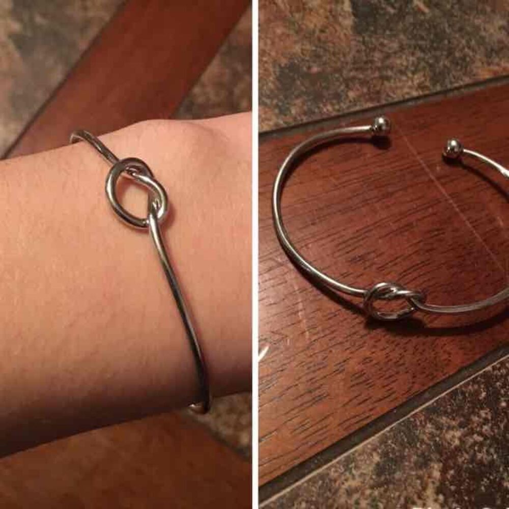 Silver Tone Knot Vintage Bracelet - Picture 4 of 4